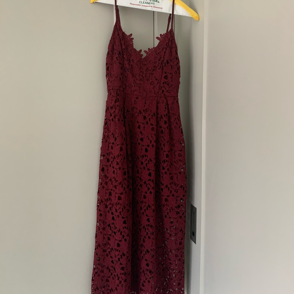 ASTR lace A line midi dress